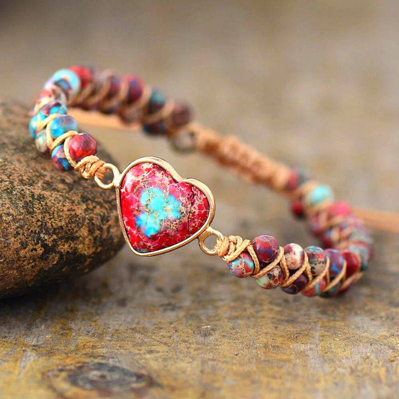 HeartBracelet - Bracciale con Cuore di Diaspro Passionate