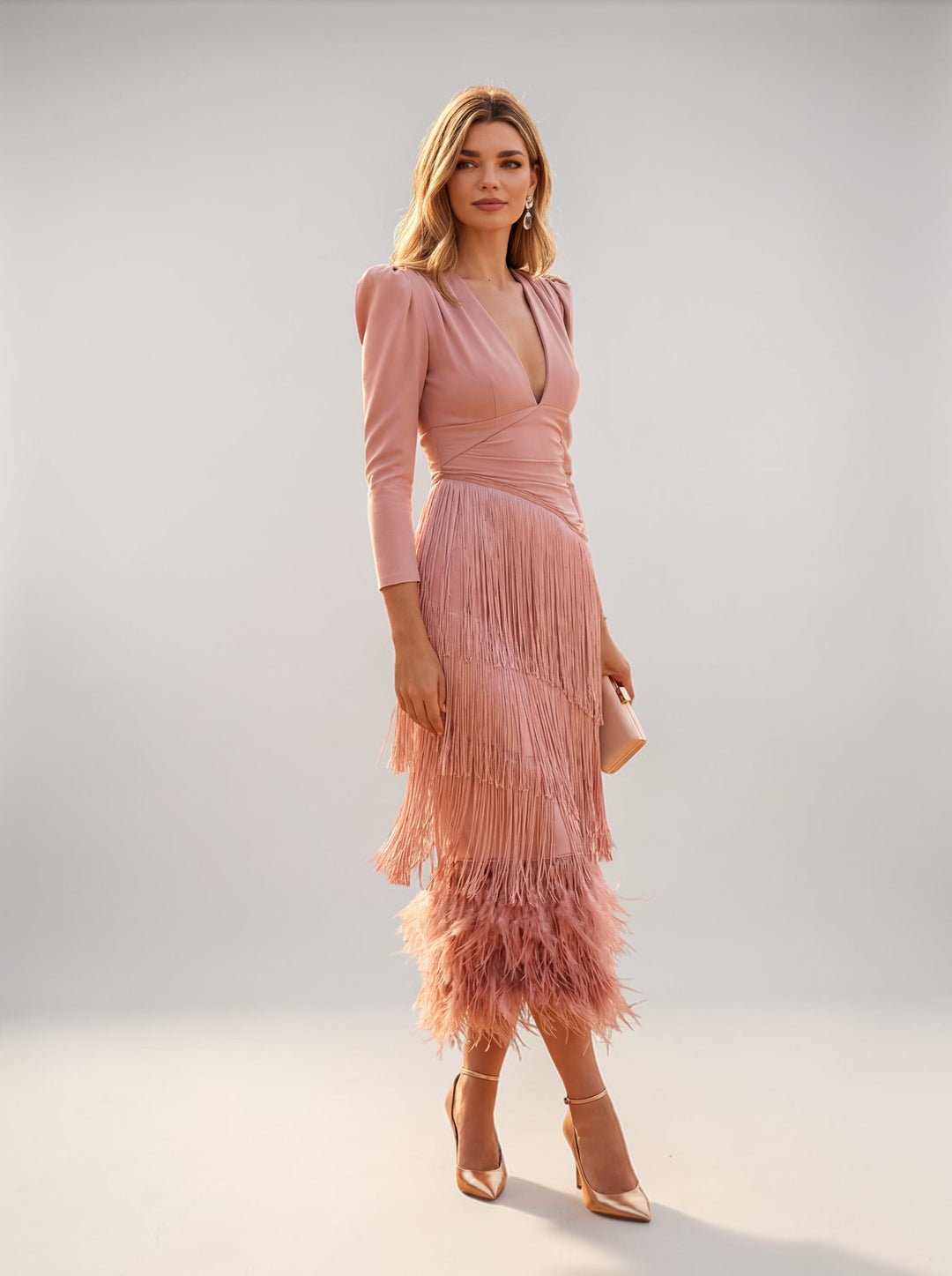 Rylanya - Elegante Abito Con Frange