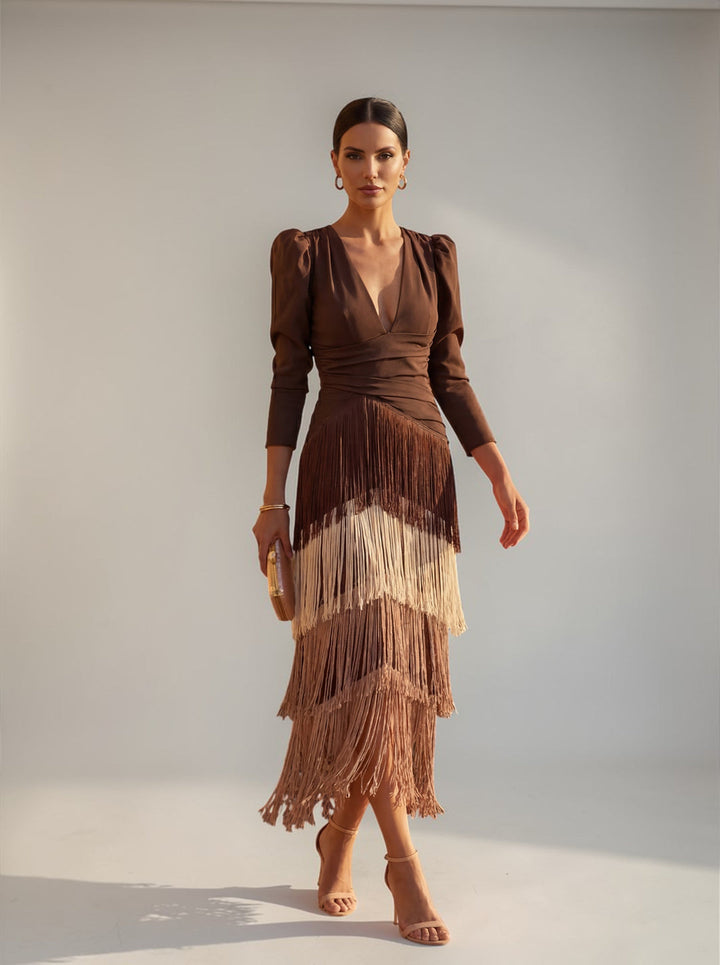 Rylanya - Elegante Abito Con Frange