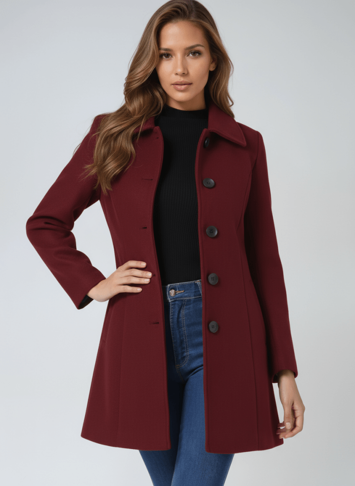 Stefenia - Cappotto Invernale Con Bottoni
