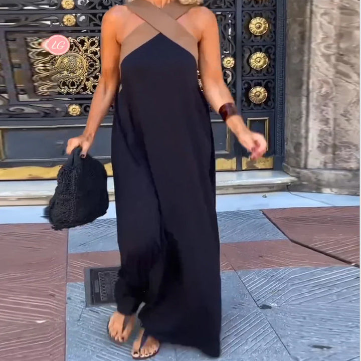 Giana - Elegante Abito Senza Schienale Con Scollo Incrociato