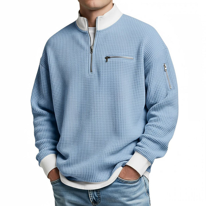Jose - Maglione Elegante In Maglia Con Mezza Zip