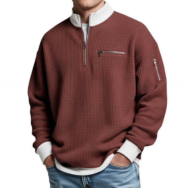 Jose - Maglione Elegante In Maglia Con Mezza Zip