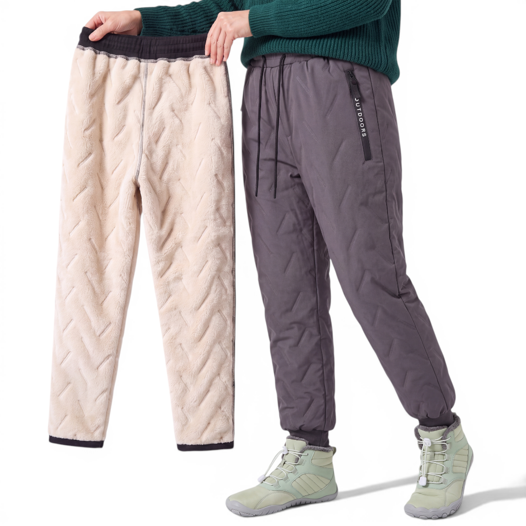 Aysun - Pantaloni Con Fodera in Pile e Coulisse in Vita