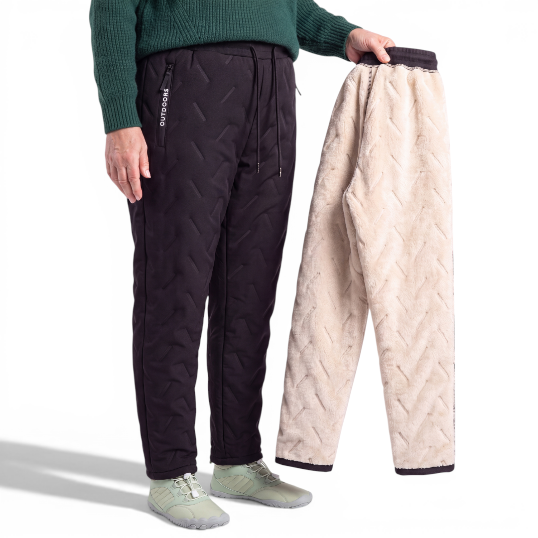 Aysun - Pantaloni Con Fodera in Pile e Coulisse in Vita