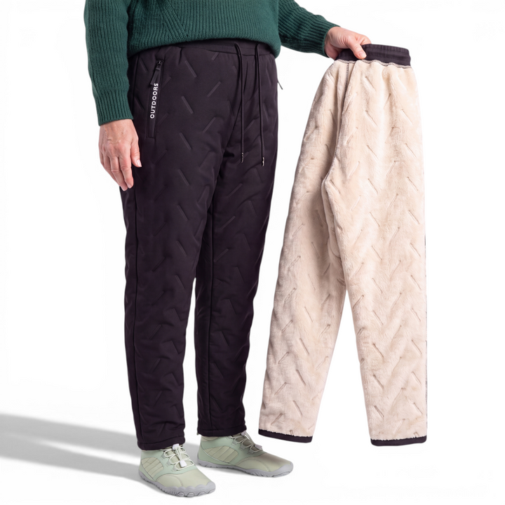 Aysun - Pantaloni Con Fodera in Pile e Coulisse in Vita