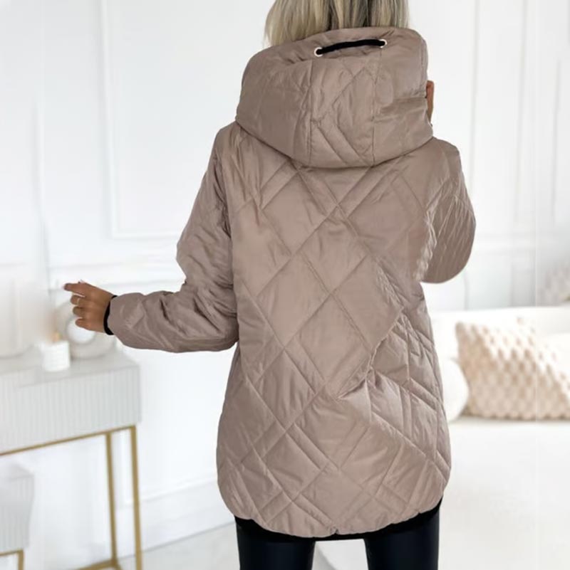 Kialina - Parka Trapuntato Con Cappuccio E Zip Frontale