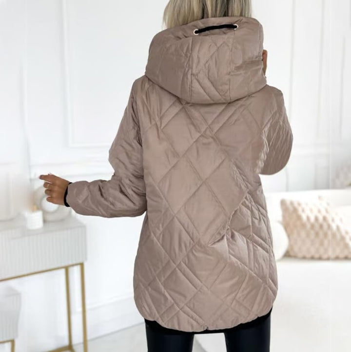 Kialina - Parka Trapuntato Con Cappuccio E Zip Frontale