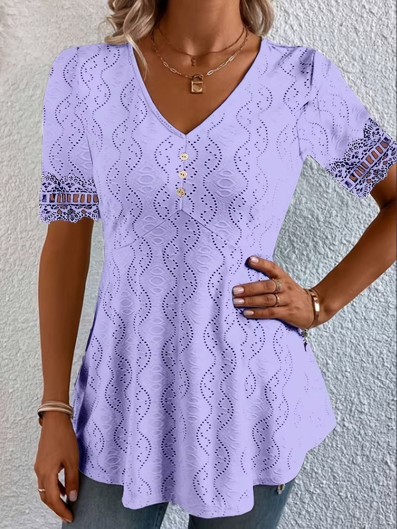 Lolytta - Camicetta In Pizzo Patchwork