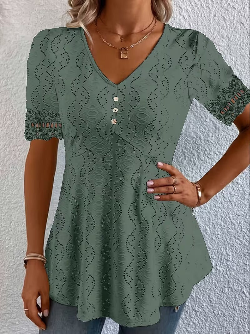 Lolytta - Camicetta In Pizzo Patchwork