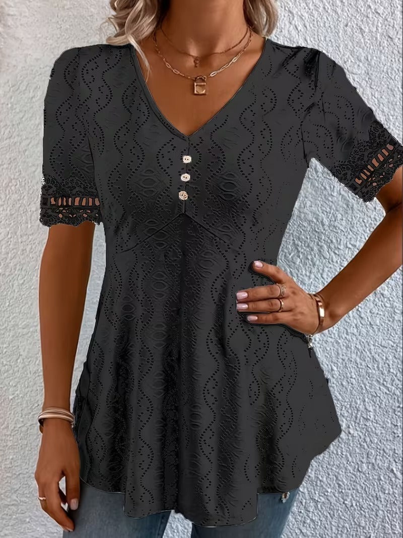 Lolytta - Camicetta In Pizzo Patchwork