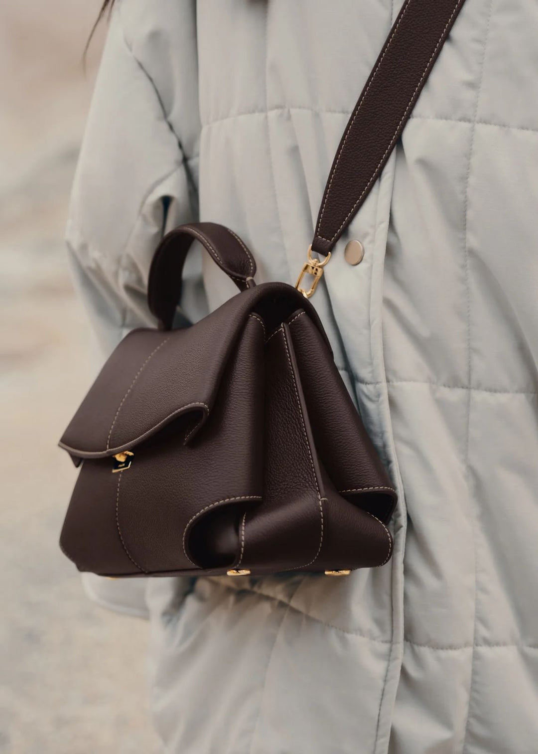 Vinea - Borsa a Tracolla in Pelle di Grande Capienza