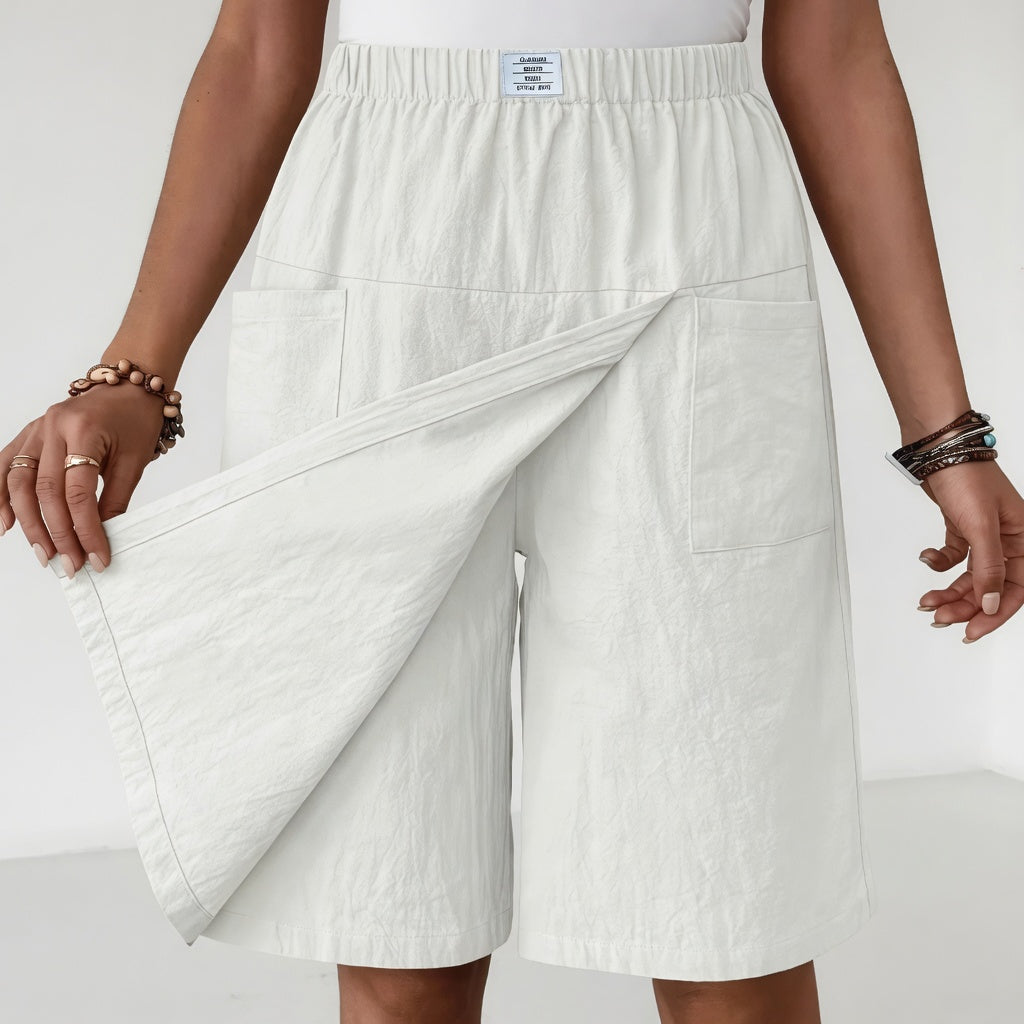 Elinia - Pantaloncini Larghi Dal Taglio Morbido Con Elastico in Vita