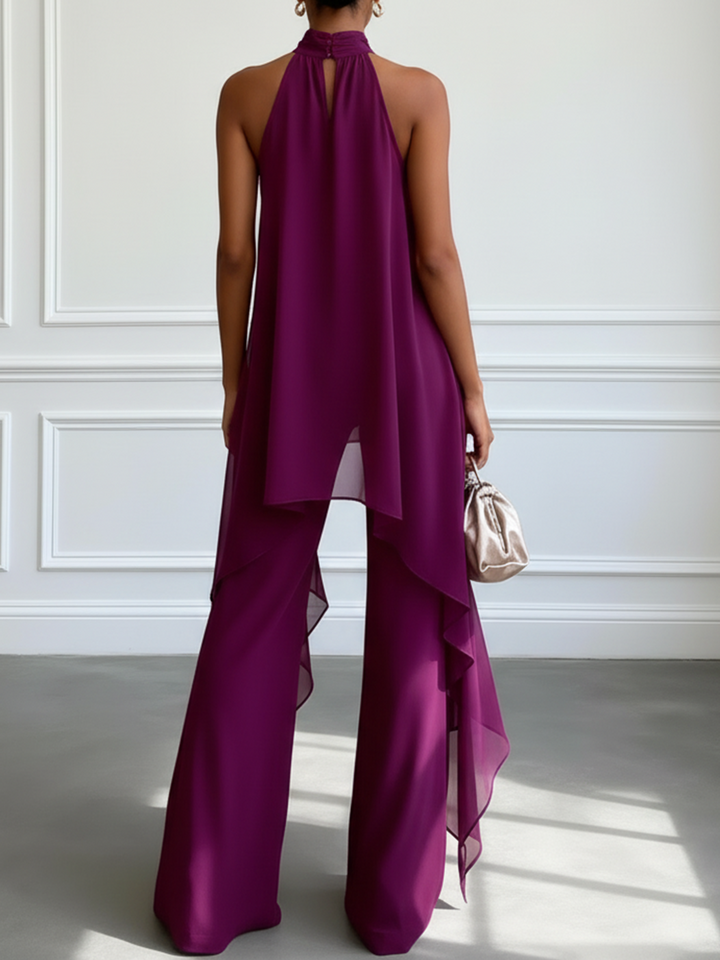 Victtoria - Elegante Top All'americana Con Pantaloni