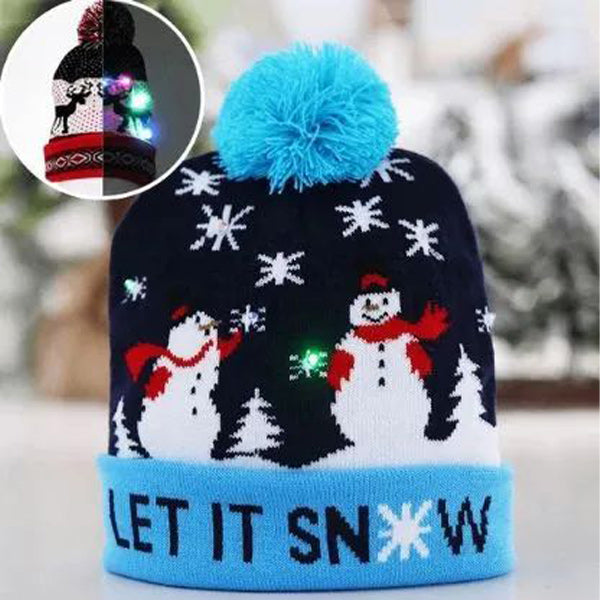 MerryGlow - Cappello Natalizio Lavorato a Maglia con Luci
