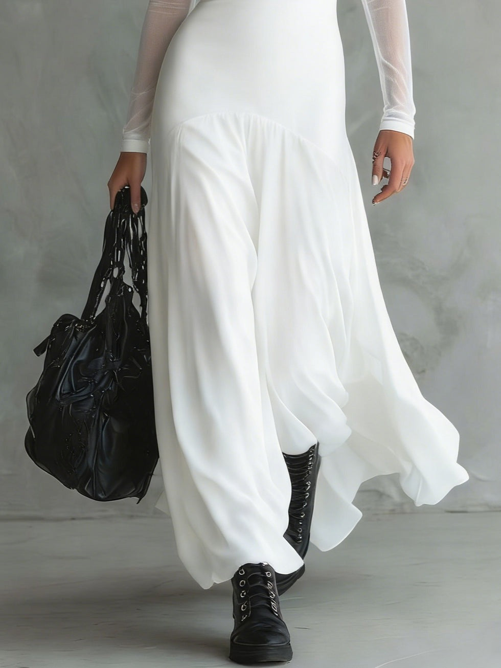 Yovanna - Abito Lungo in Tulle dal Fascino Etereo