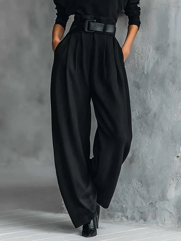 Melian - Tuta Con Collo Alto Pantaloni Larghi E Cintura