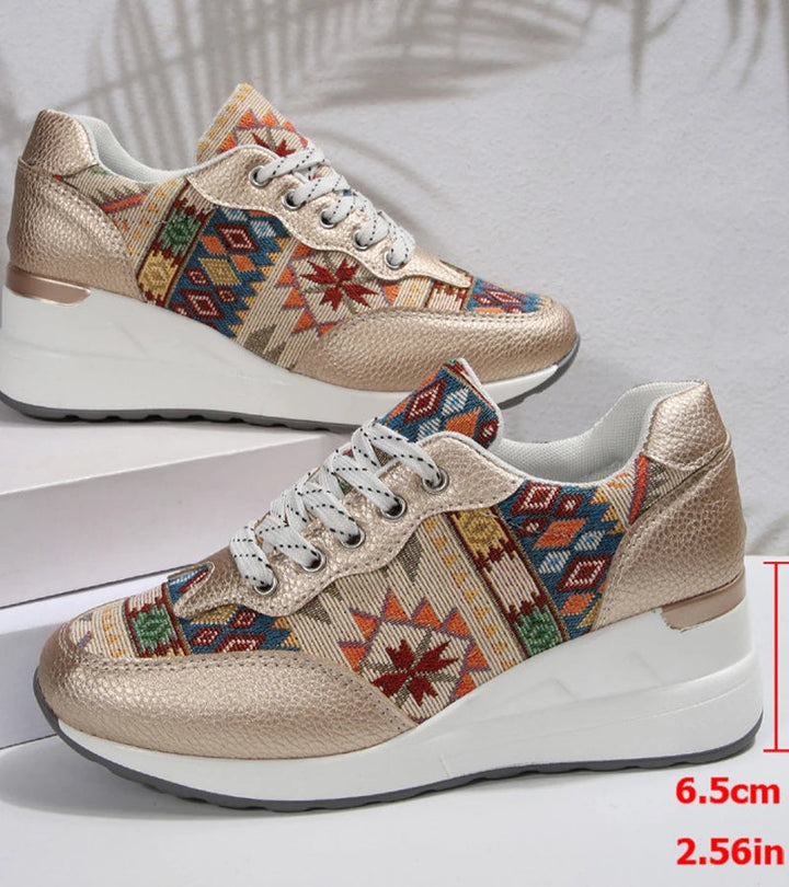 Znaya - Scarpa Da Ginnastica Boho Geometriche Con Lacci
