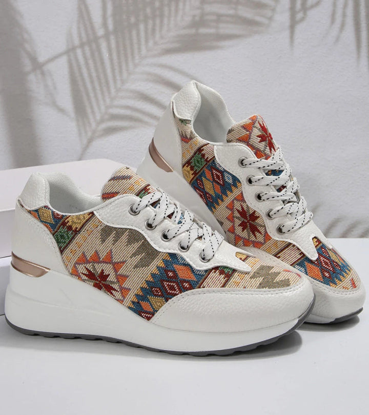 Znaya - Scarpa Da Ginnastica Boho Geometriche Con Lacci