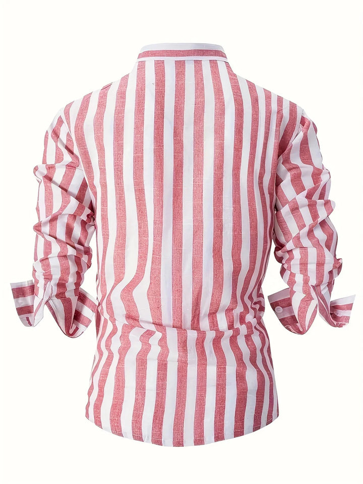 George - Elegante Camicia a Maniche Lunghe a Righe