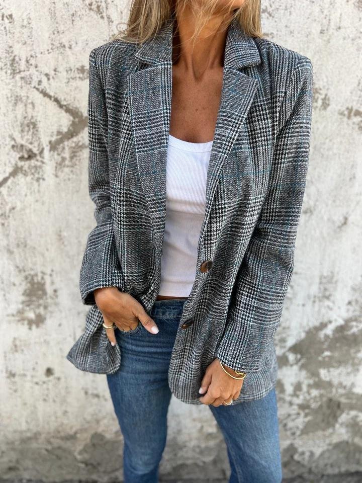 Basia - Elegante Blazer Invernale a Quadri