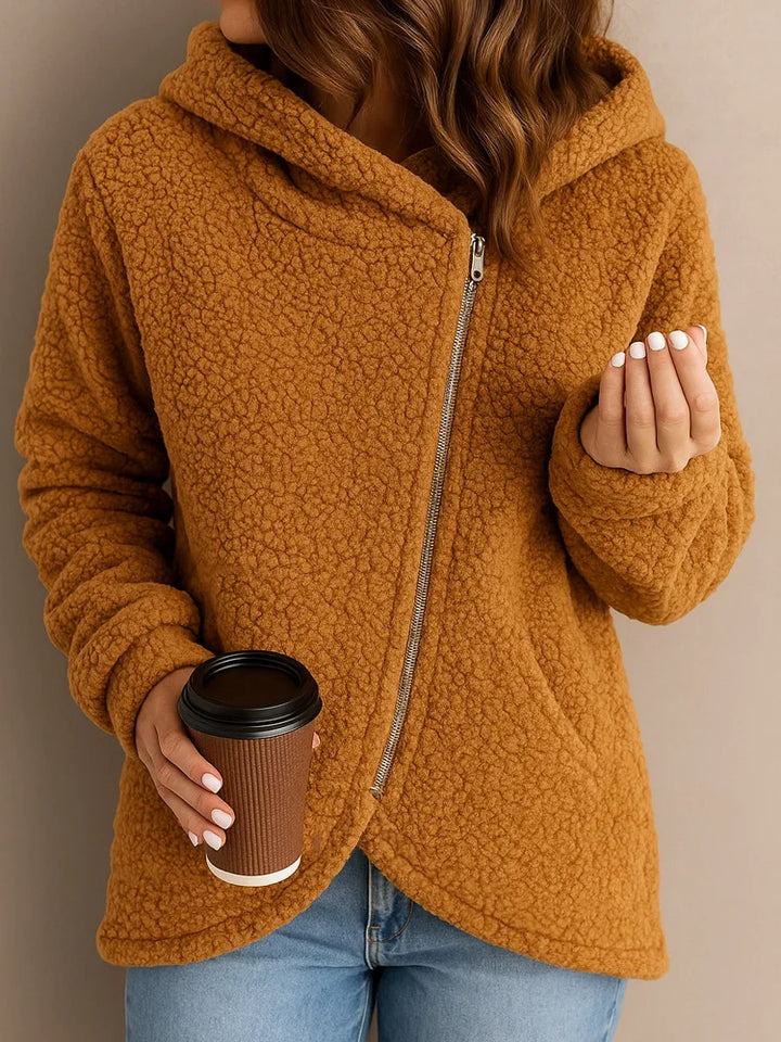 Wendie - Comoda Felpa Con Cappuccio In Pile Sherpa