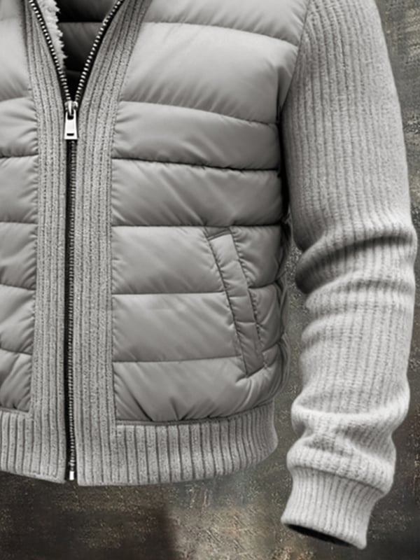 Kylian - Giacca Da Esterno Vintage in Maglia Patchwork