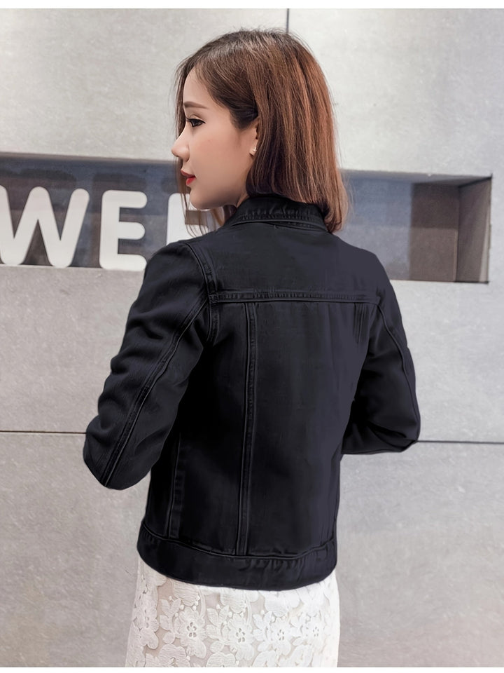 Rosalyn - Giacca In Denim a Maniche Corte In Stile Boho