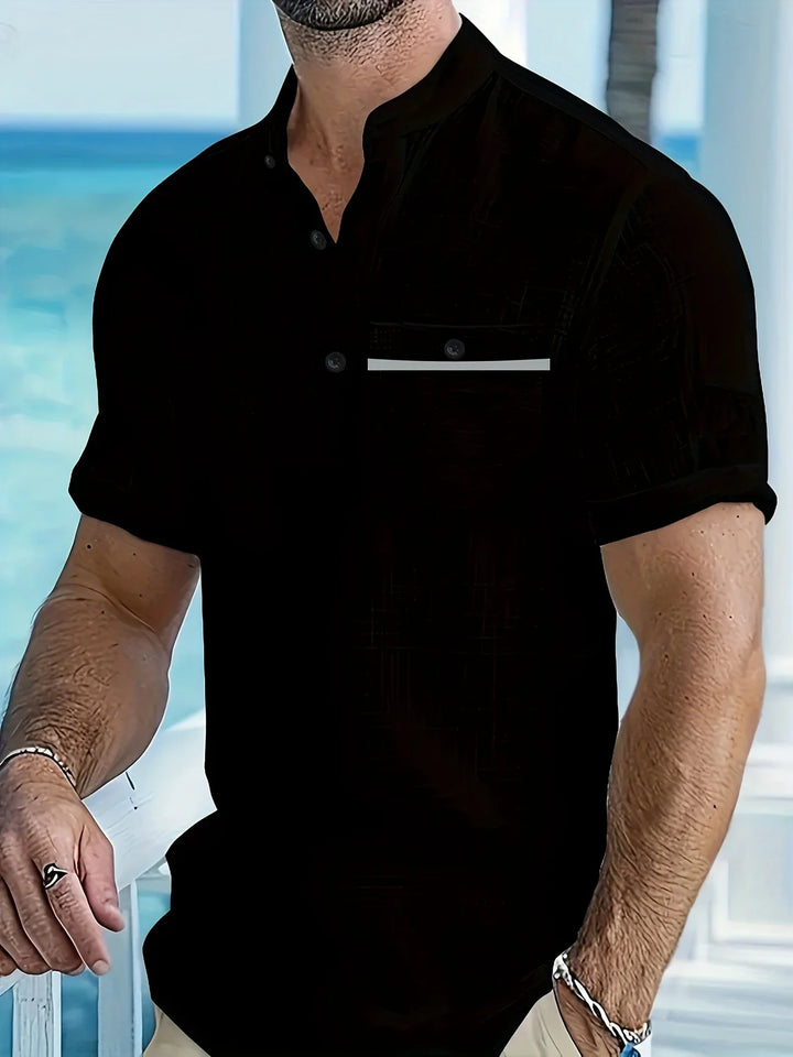 Putin - Camicia Taspirante a Maniche Corte Con Taschino