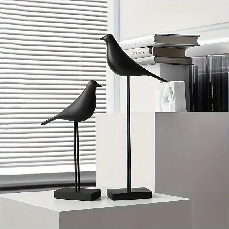 PerchForm - Sculture Decorativo Minimaliste Di Uccelli Su Supporto