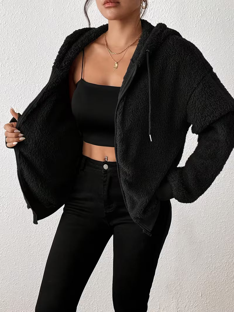 Keriana - Giacca Casual Con Cappuccio, Calda E Morbida
