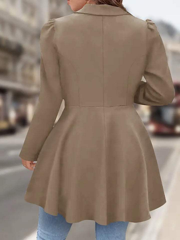 Mackayla - Elegante Blazer a Maniche Lunghe Con Bottone Singolo