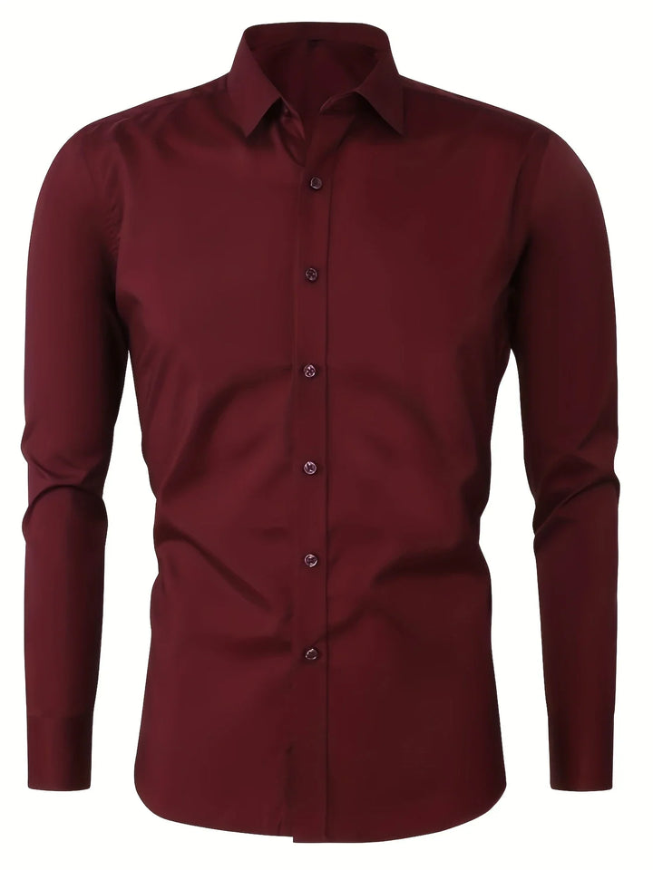 Byron - Elegante Camicia a Maniche Lunghe Con Bottoni