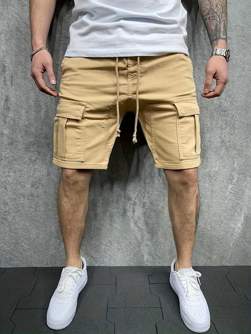 Jelte - Pantaloncini Cargo Casual Non Elasticizzati Con Coulisse