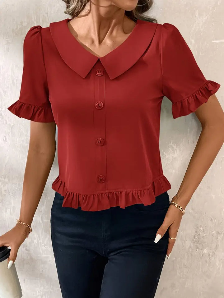 Foteini - Camicetta Elegante A Maniche Corte
