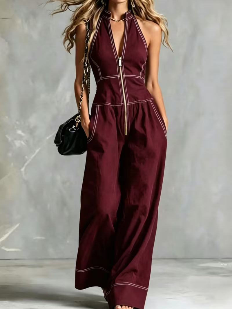 Bryana - Tuta a Righe in Patchwork
