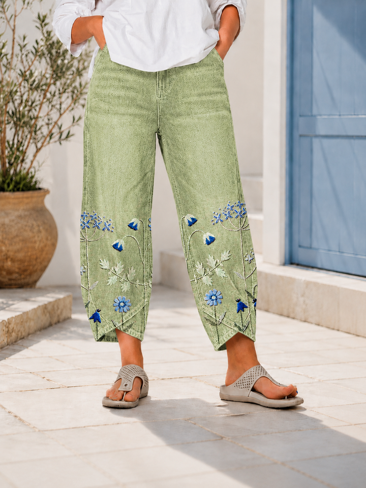 Selcen - Pantaloni Casual Ricamati