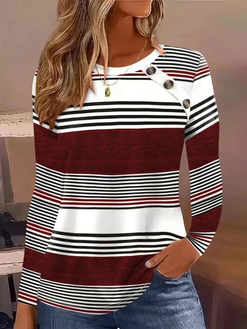 Lucie - Camicia a Maniche Lunghe Con Scollo Rotondo