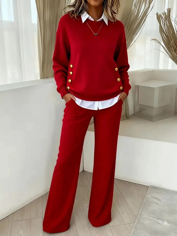 Pavetta - Confortevole Set Composto Da Maglione a Maniche Lunghe e Pantaloni
