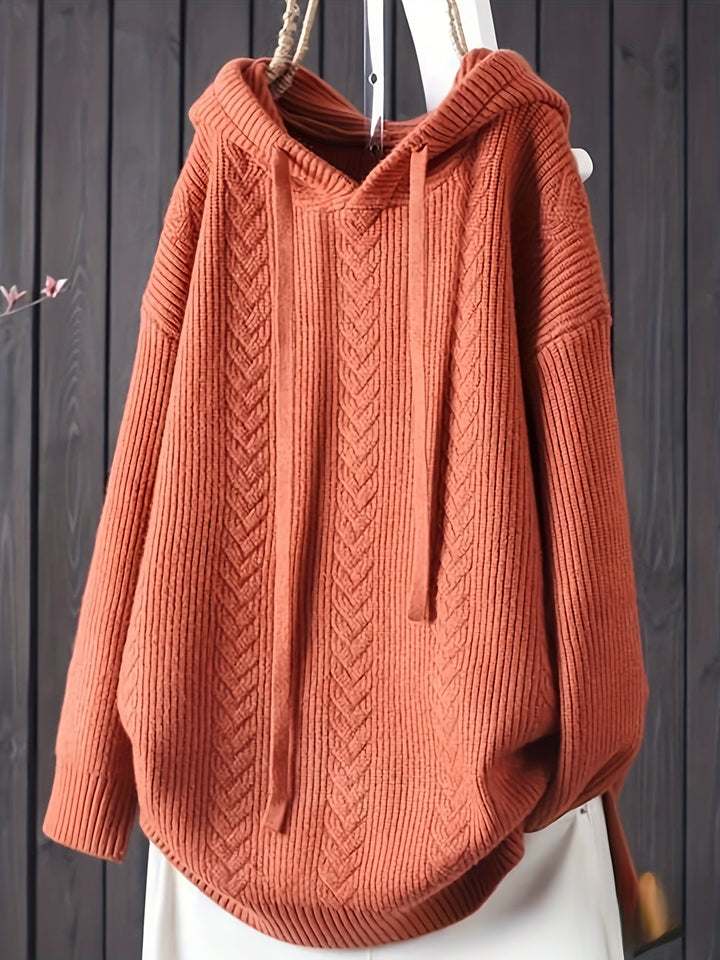 Genivee - Felpa Con Cappuccio Casual a Maniche Lunghe In Maglia