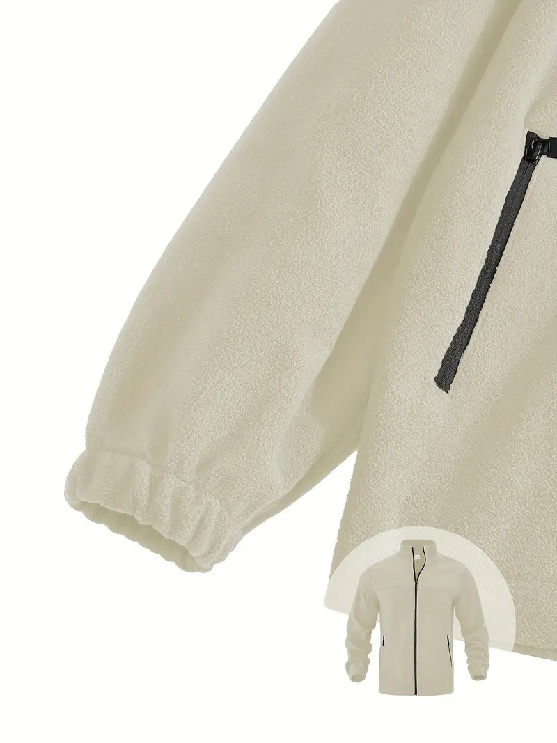 Barron - Giacca Casual In Pile Con Zip e Tasca