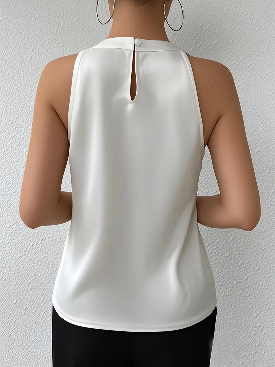 Cerys - Elegante Camicetta Senza Maniche In Poliestere