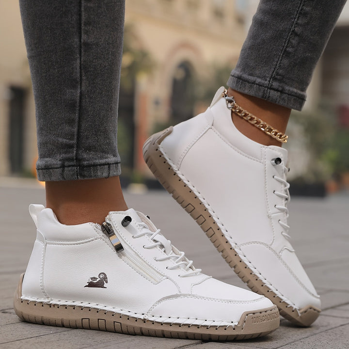Schreiner - Scarpa da Ginnastica Con Lacci e Cerniera Laterale Con Cuciture a Contrasto