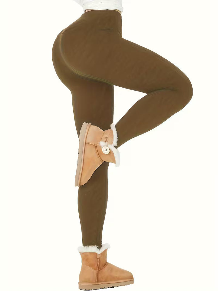 Linzay - Leggings a Vita Alta Con Fodera in Pile Termico