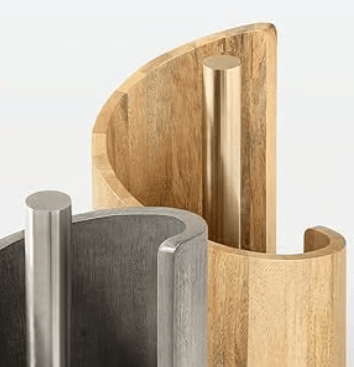 WoodRipple - Portarotolo in Legno per Carta Igienica