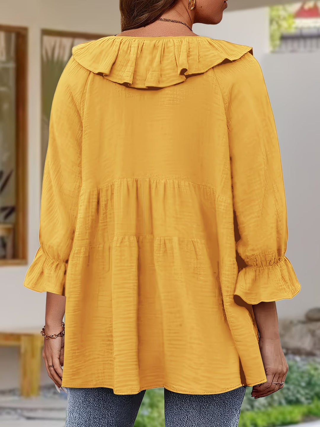 Garbine - Elegante Camicetta Con Collo a Balze