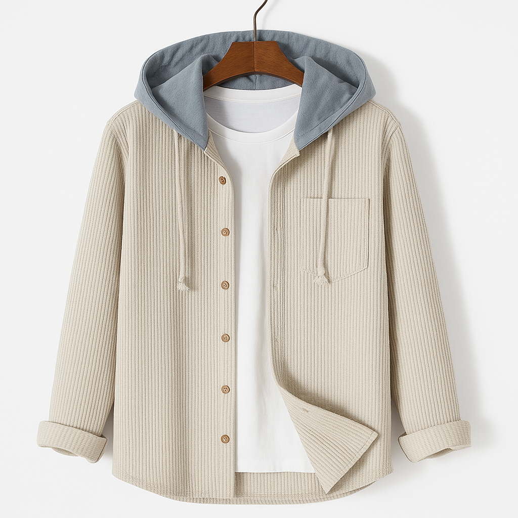 Darcy - Felpa Con Cappuccio Casual In Velluto a Coste