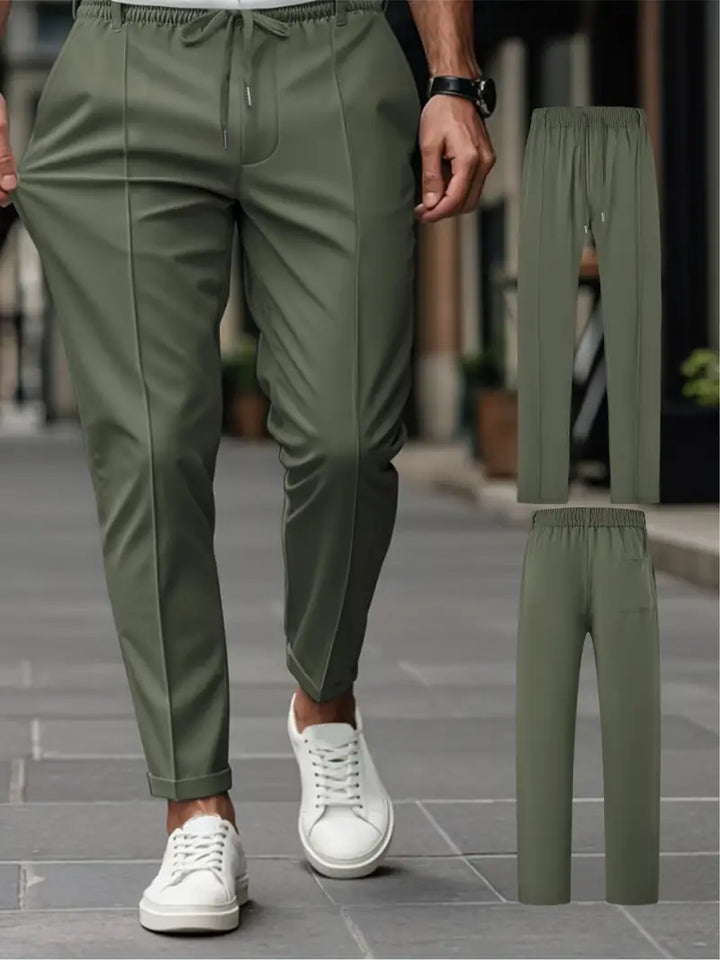Crawford - Casual Vestibilità Slim Pantaloni Con Elastico in Vita