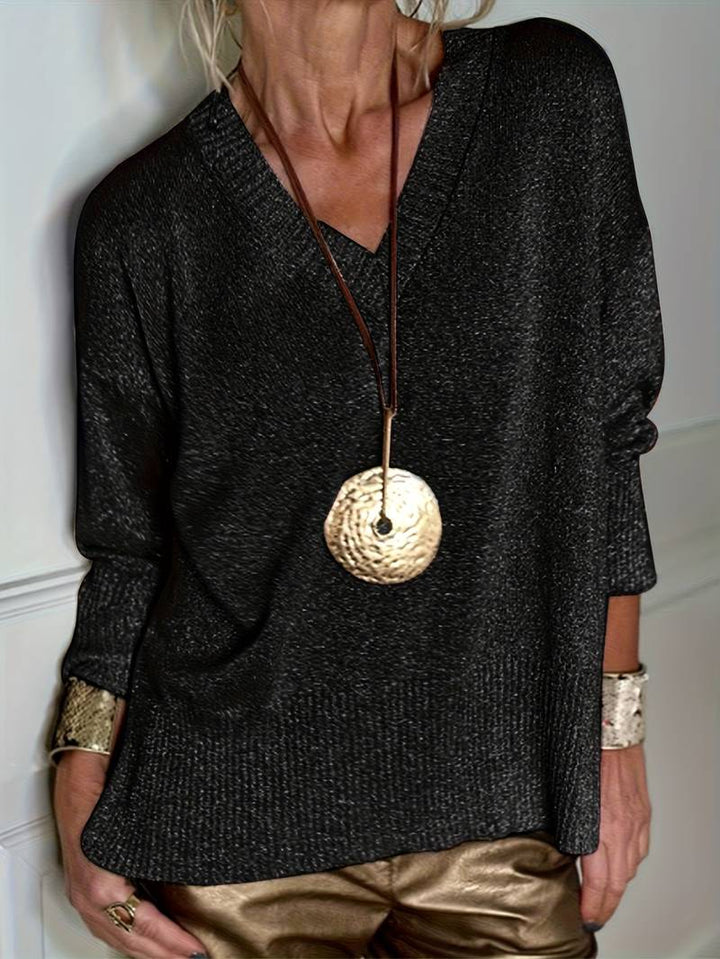 Migle - Maglione a Maniche Lunghe Con Scollo a V
