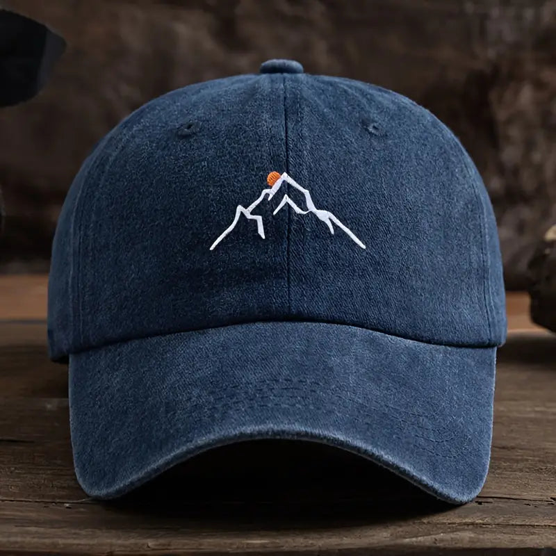 Ermil - Cappellino Da Baseball Con Ricamo Di Una Vetta Montuosa